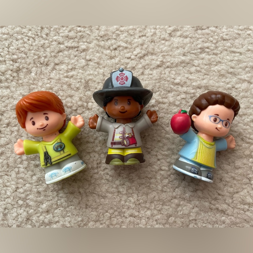 Fisher Price Little People figurines Teacher Firefighter Driver